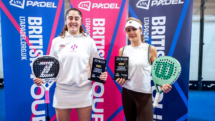 Abigail Tordoff & Christian Medina Murphy both lift titles at LTA Padel British Tour Grade 1 in Stratford