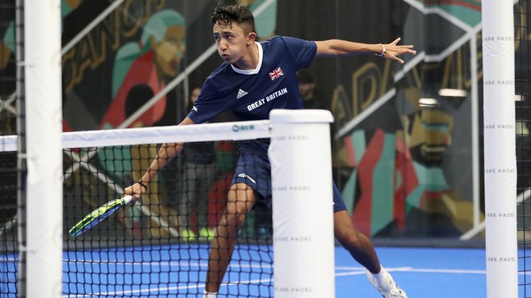 Nikhil Mohindra playing padel
