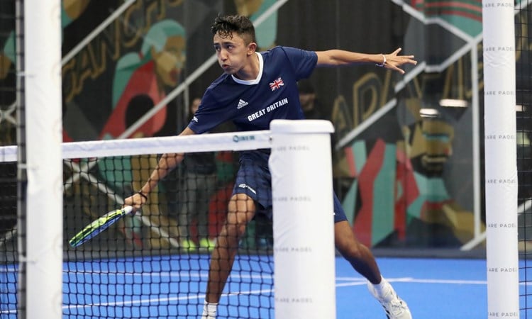 Nikhil Mohindra playing padel