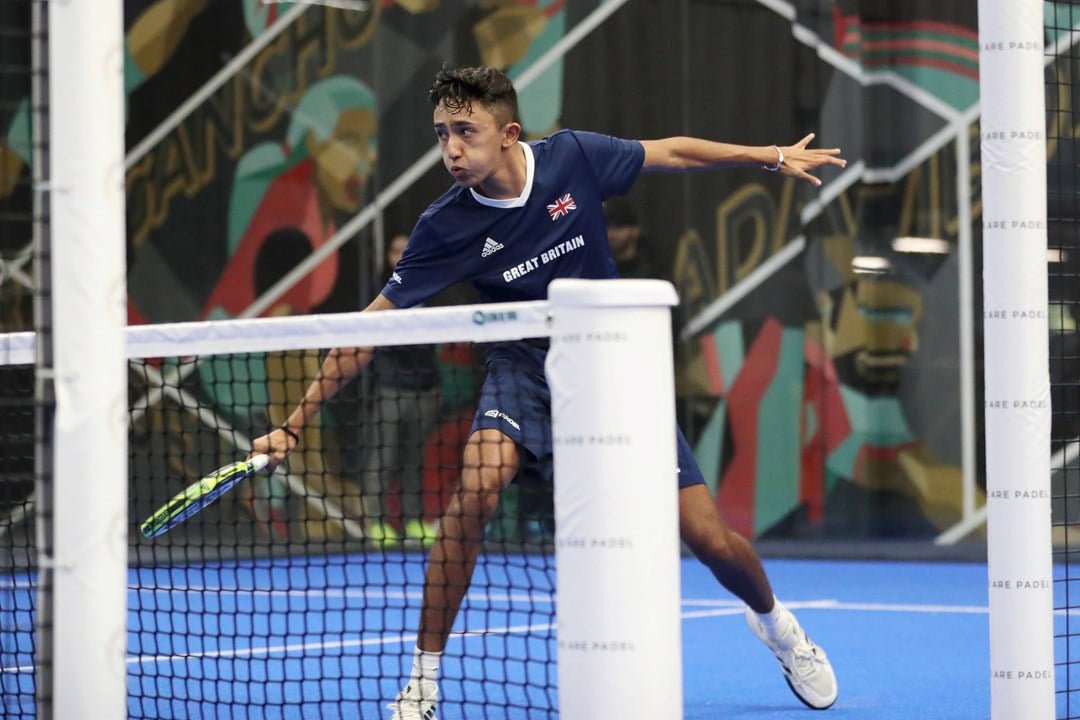 Nikhil Mohindra playing padel