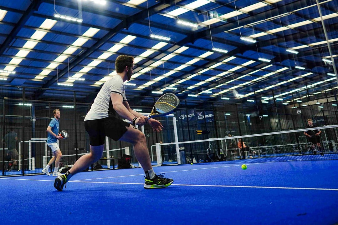 Padel players playing in the British Tour Derby