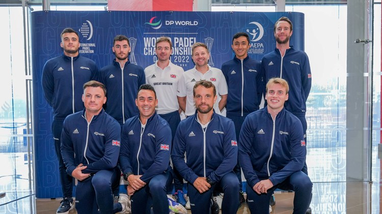 British padel team at the World Padel Championships in Dubai 