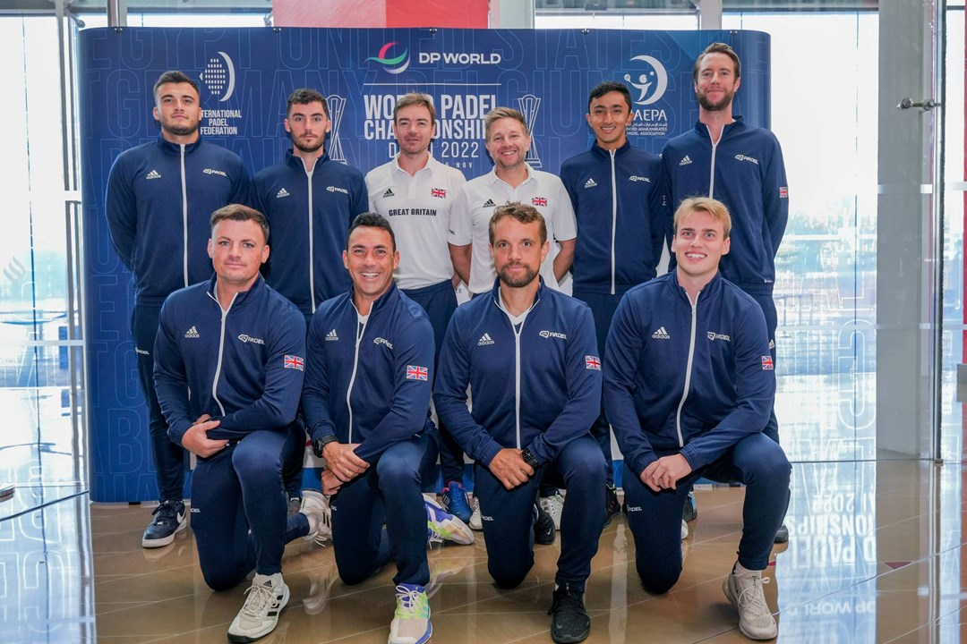 British padel team at the World Padel Championships in Dubai