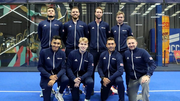 Great Britain's men's padel team at the 2022 World Padel Championship qualifiers