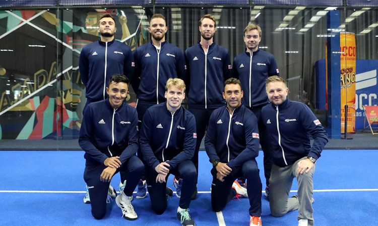 Great Britain's men's padel team at the 2022 World Padel Championship qualifiers