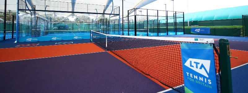 A padel court at the National Tennis Centre