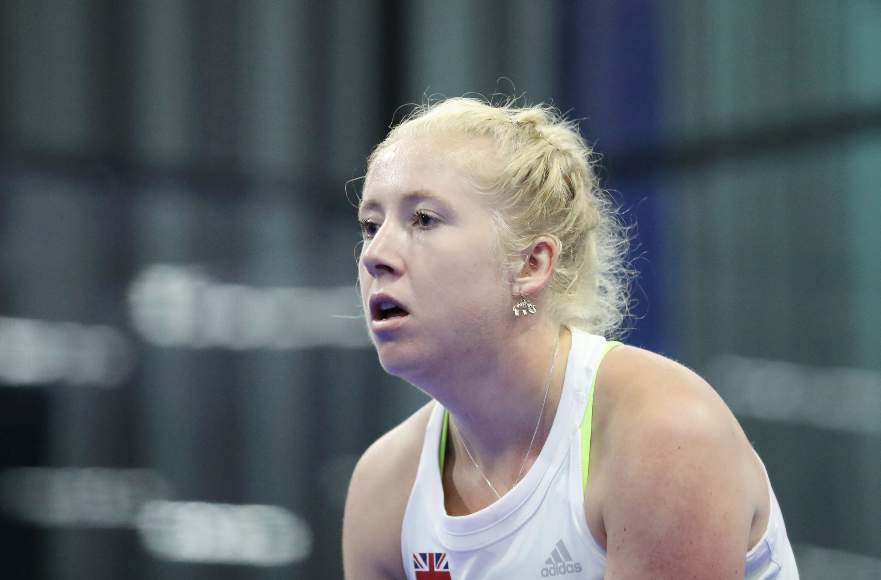 Close up of Lisa Phillips on court