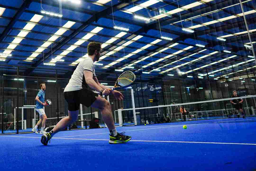 Padel players playing in the British Tour Derby