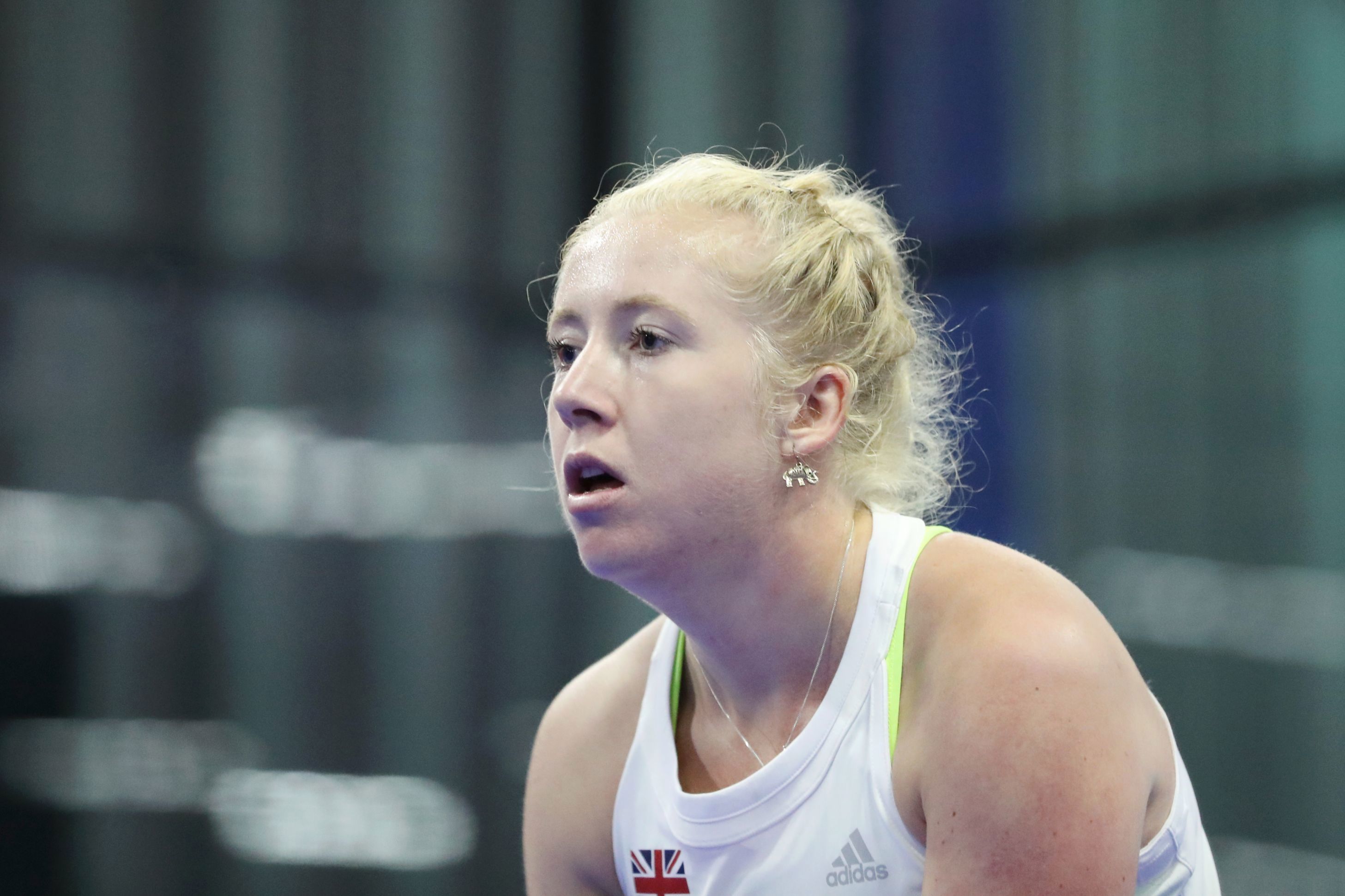 Close up of Lisa Phillips on court