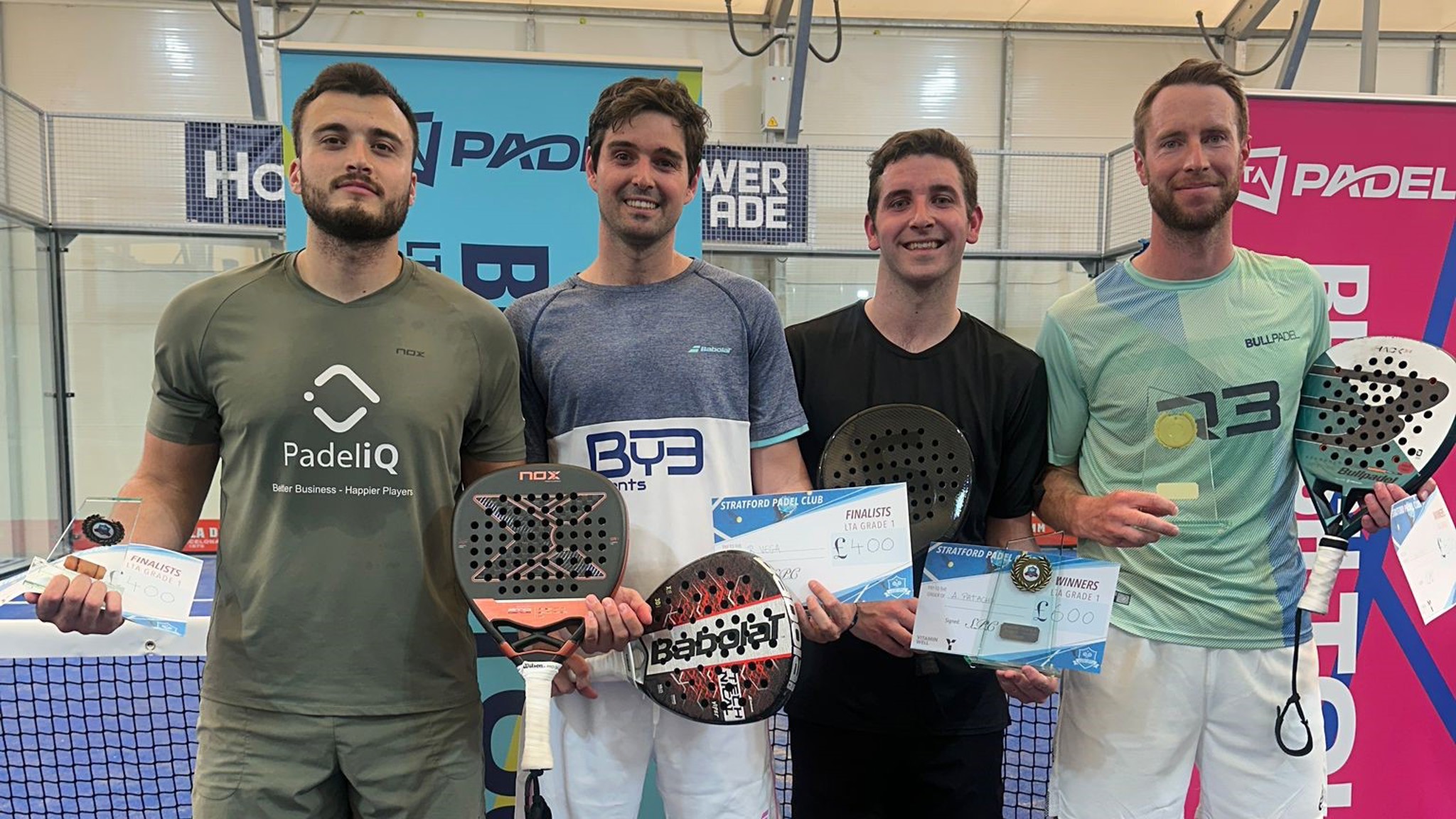 Alfonso Patacho and Chris Salisbury crowned champions at LTA Padel British Tour event in Stratford