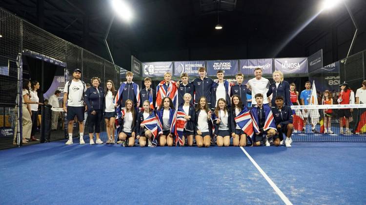 The junior GB padel team at the FIP Padel Euro Cup