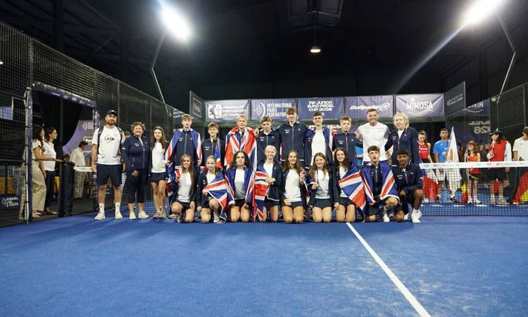 The junior GB padel team at the FIP Padel Euro Cup