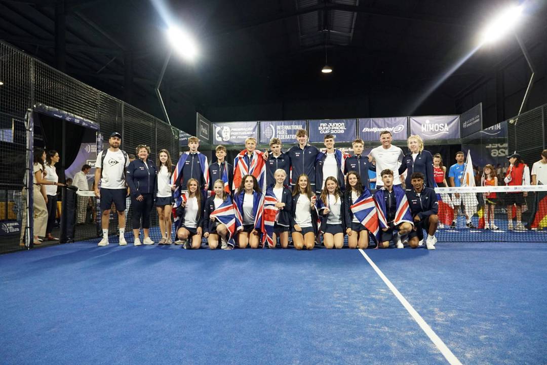 The junior GB padel team at the FIP Padel Euro Cup